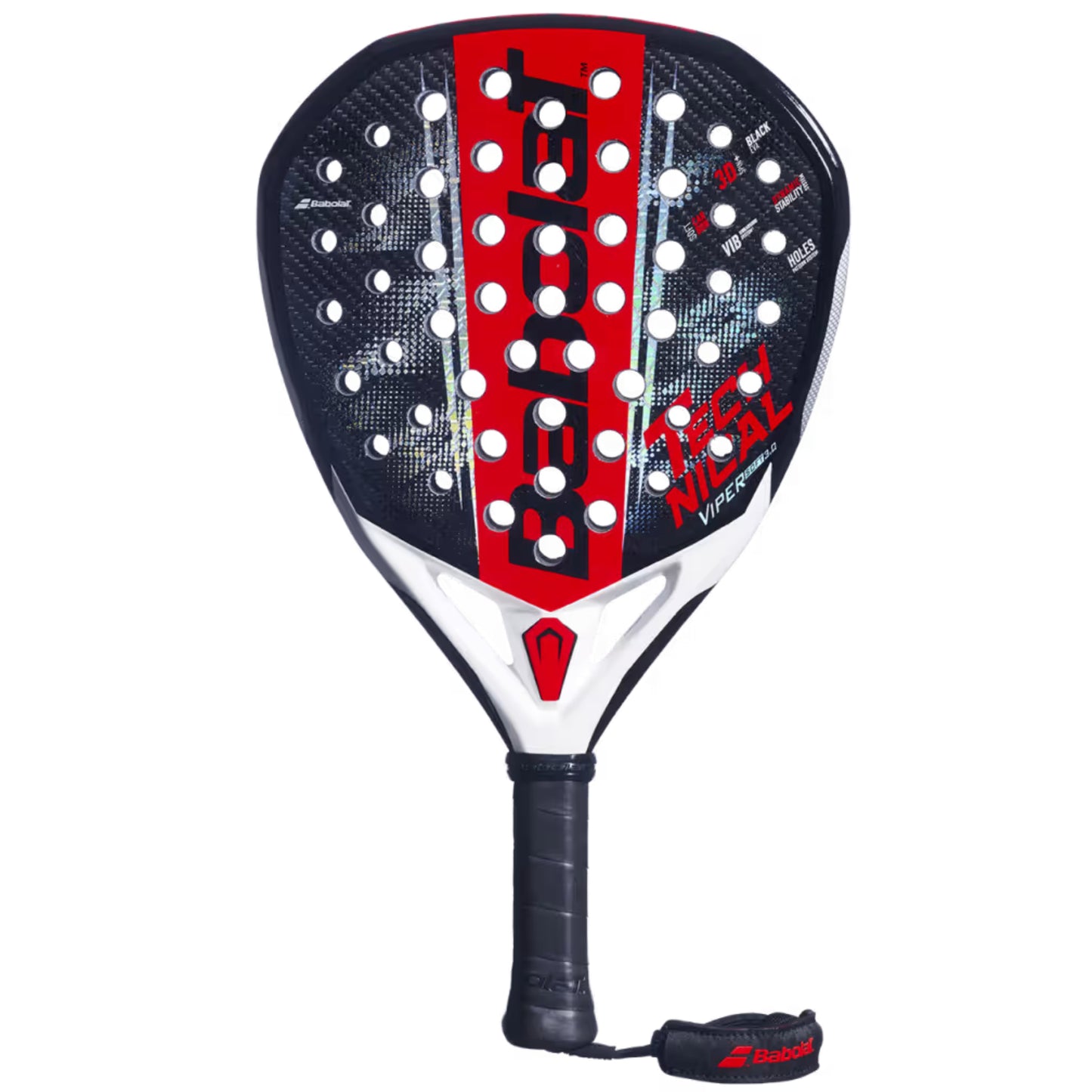 Babolat Technical Viper Soft 3.0 Padel Racquet | Soft Carbon Diamond Paddle with Black EVA Core, 3D Spin+ & Dynamic Stability System