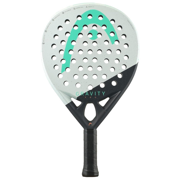 Head Gravity Pro 2024 Padel Racquet 365g | Round Shape Control Racket with Auxetic Technology | Advanced Performance Padel Racquet