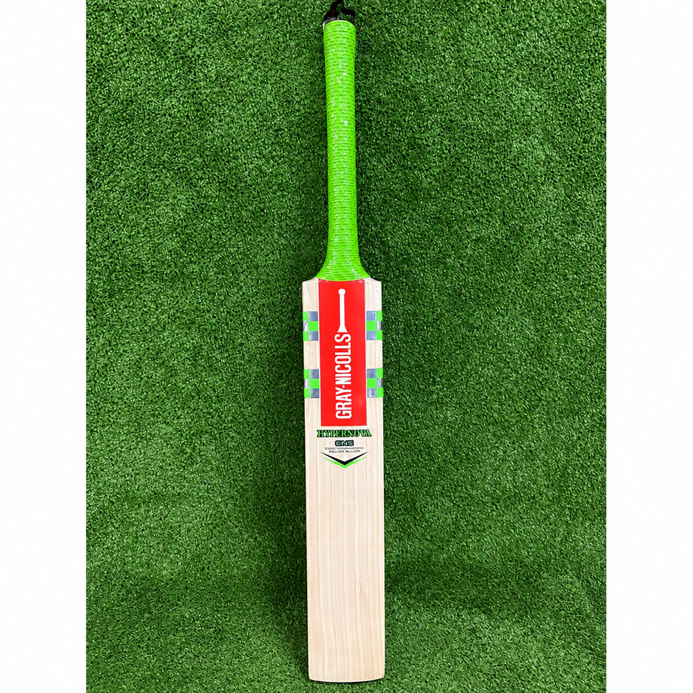 Gray-Nicolls GN5 Hypernova English Willow Cricket Bat | Size 6, Built to Attack, Explosive Drives, Thick Edges, Curved Sharp Spine