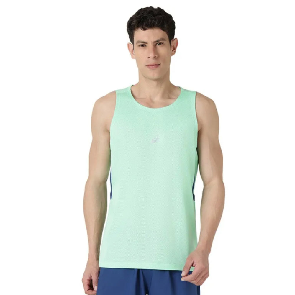 ASICS Panel Detail Sleeveless Top for Men | Sports Sleeveless T-Shirt