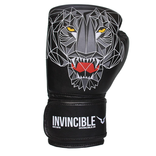 Invincible Limited Edition Combat Gloves – Tiger Print | Premium Synthetic Leather | MMA, Boxing, Kickboxing | Hook & Loop Closure – Men & Women