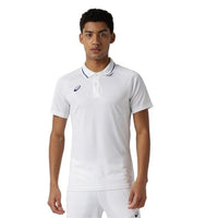 ASICS Cricket Polo 2 for Men, Cream | Lightweight Performance Polo with Moisture-Wicking Fabric & Breathable Comfort - Best Price online Prokicksports.com