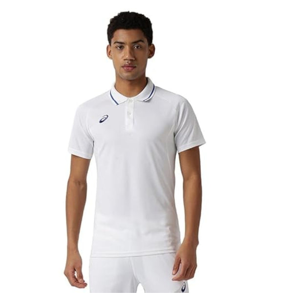 ASICS Cricket Polo 2 for Men, Cream | Lightweight Performance Polo with Moisture-Wicking Fabric & Breathable Comfort