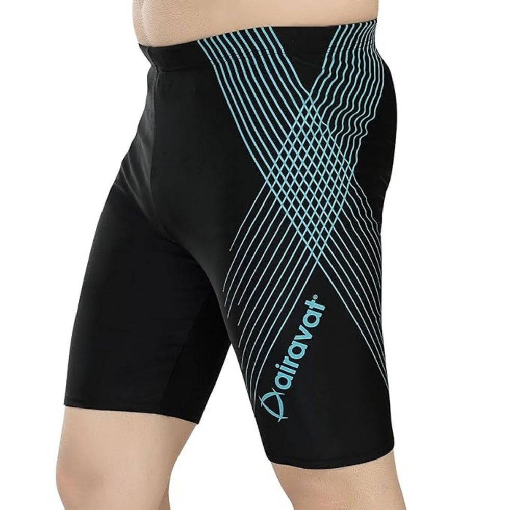 Airavat Surf 1505 Men's Swimming Jammer – Polyester, 360° Stretch, UV Protection, Anti-Chafe, Chlorine Resistant