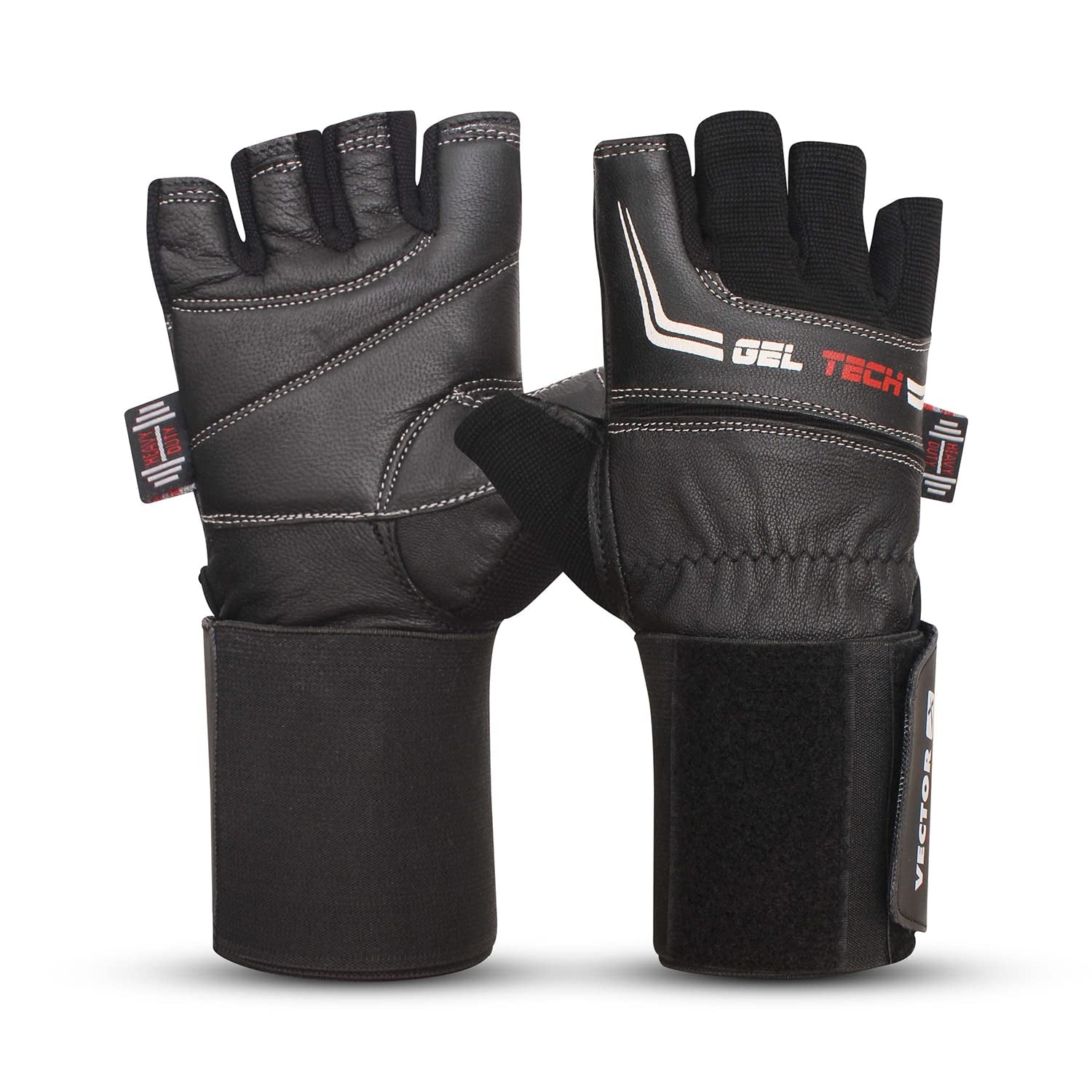 Vector X VX-1054 Gel Tech Fitness Gloves | Anti-Slip Gel Padded Gym Gloves with Wrist Support & Breathable Mesh Design - Best Price online Prokicksports.com