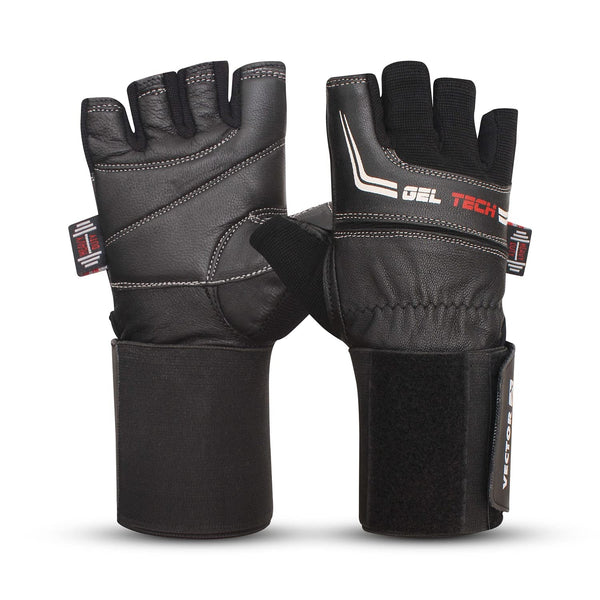 Vector X VX-1054 Gel Tech Fitness Gloves | Anti-Slip Gel Padded Gym Gloves with Wrist Support & Breathable Mesh Design