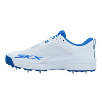 Skechers Cricket Elite Men’s Metal Spike Shoes – White/Light Blue | Pro-Level Cricket Shoes with Superior Traction & Comfort - Best Price online Prokicksports.com