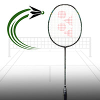 Yonex Nanoflare 002 Feel Strung Badminton Racquet – 4U4 (Black/Green) | Head-Light Speed with Flexible Shaft & ISOMETRIC Frame - Best Price online Prokicksports.com
