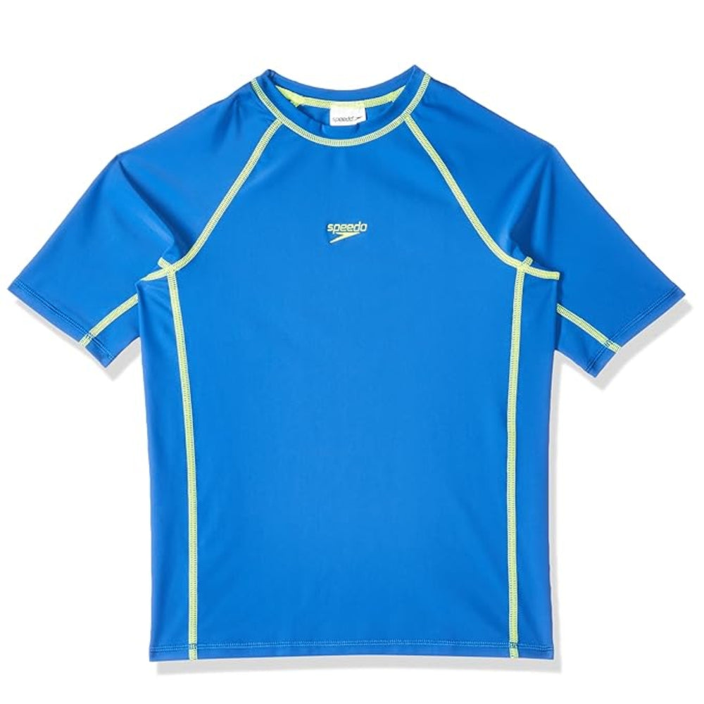 Speedo Short Sleeve Suntop & Aqua Shorts for Boys | Comfortable UV Protection Swimwear Set