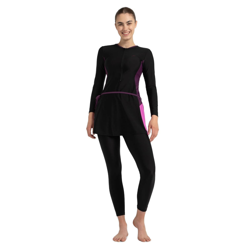 Speedo Colorblock Two Piece Full Body Suit – Girls Swimming Set - Best Price online Prokicksports.com