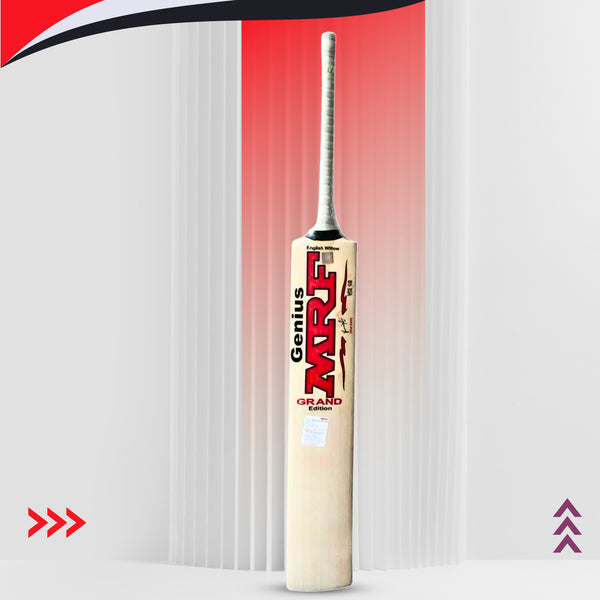 MRF Grand Edition English Willow Cricket Bat, Short Handle | Grade 1 Premium Willow with Thick Edges & Pro-Level Performance
