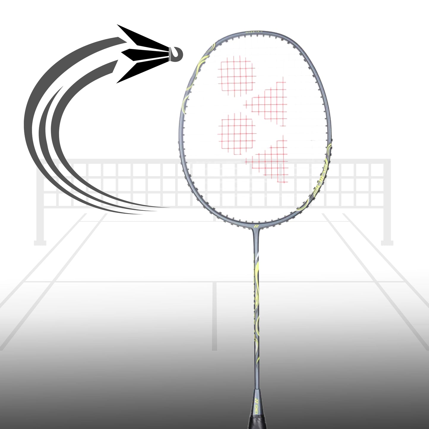 Yonex Astrox Lite 45i Strung Badminton Racquet 5U4 | Head-Heavy Graphite Frame with ISOMETRIC Technology, Slim Shaft & Power Smash Performance - Best Price online Prokicksports.com