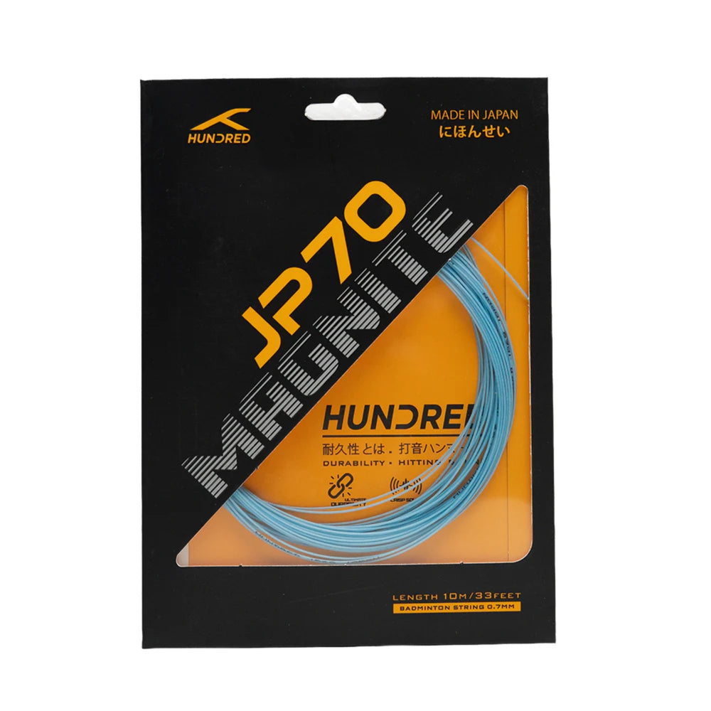 HUNDRED JP70 Magnite Badminton String (0.70mm) | High Repulsion Power String with Superior Durability & Tension Hold