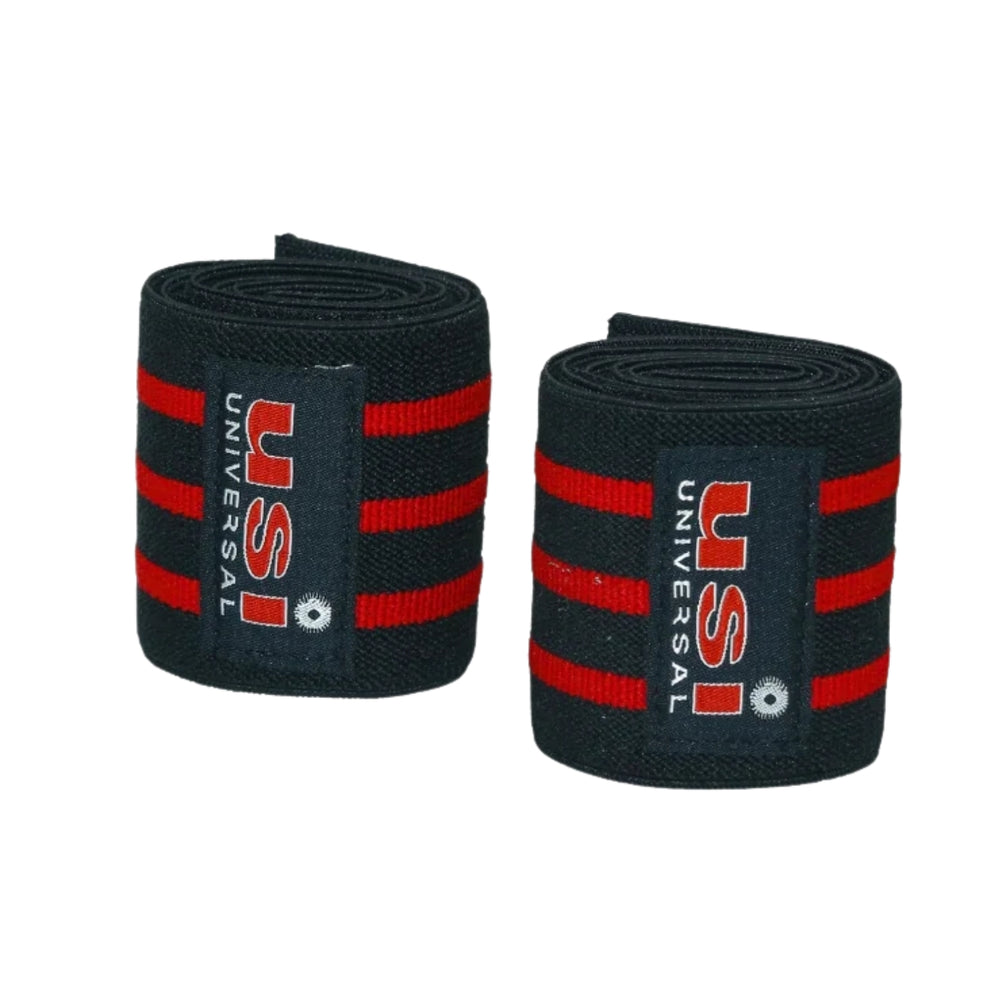USI 3 Line Boxing Elbow Wrap (76 cm) | Strong Elastic Support with Velcro Closure for Weightlifting, Powerlifting & Strength Training