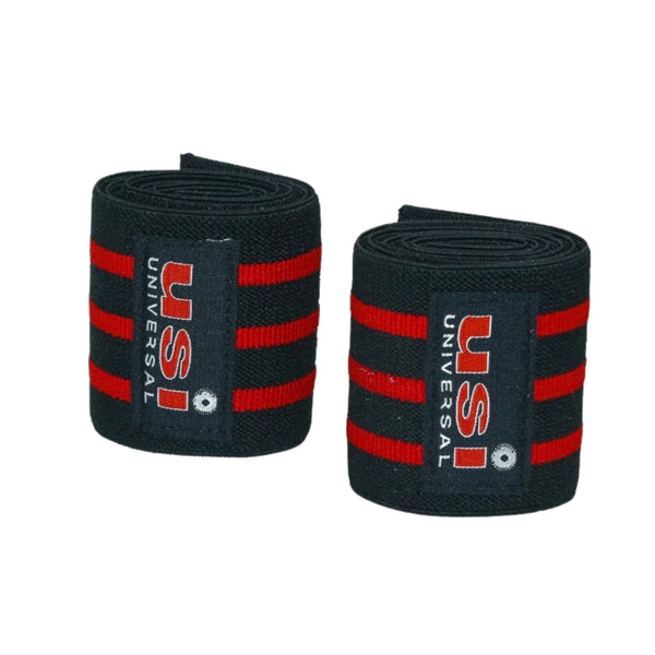 USI 3 Line Boxing Elbow Wrap (76 cm) | Strong Elastic Support with Velcro Closure for Weightlifting, Powerlifting & Strength Training