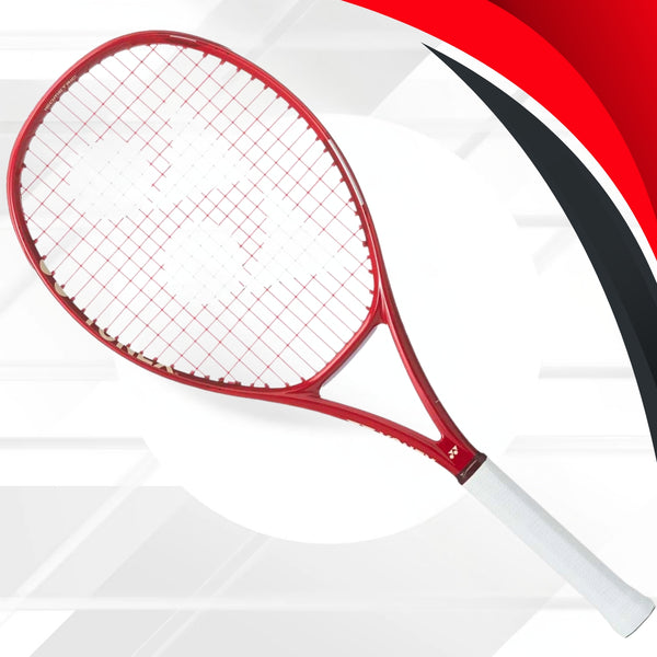 Yonex VCore Alpha L Strung Tennis Racquet, Ruby Red - 260 Grams | Lightweight Spin Racquet with Isometric Head & Easy Swing
