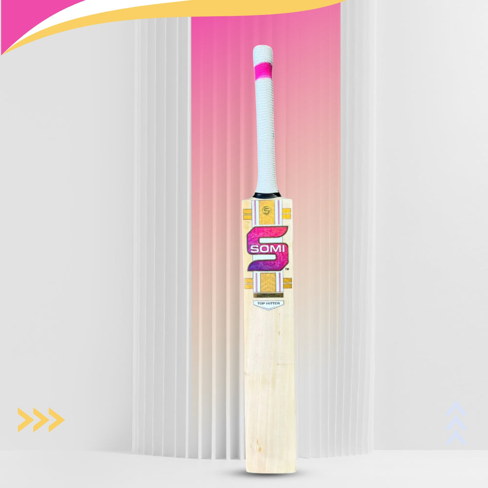 Somi Top Hitter English Willow Cricket Bat – SH | Selected Grade Willow with Thick Edges, Contoured Profile & Sarawak Cane Handle for Power Hitting