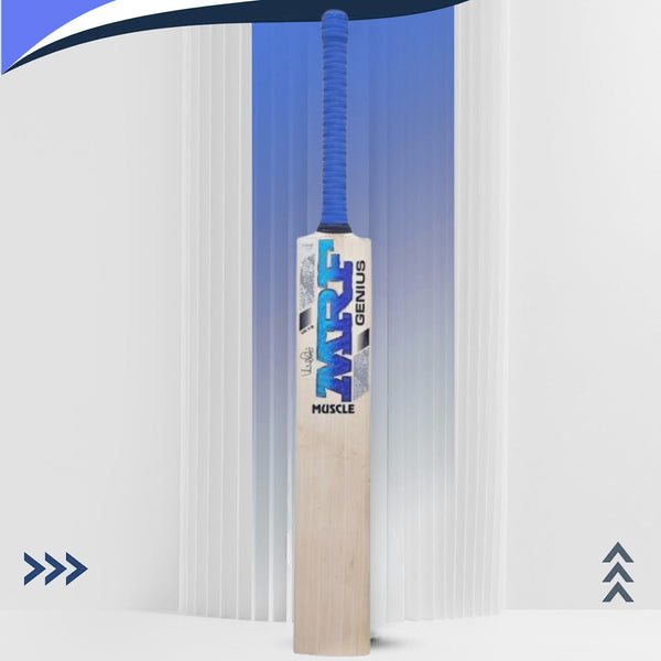 MRF Genius Muscle English Willow Cricket Bat – Short Handle, Lightweight & Powerful Stroke Play