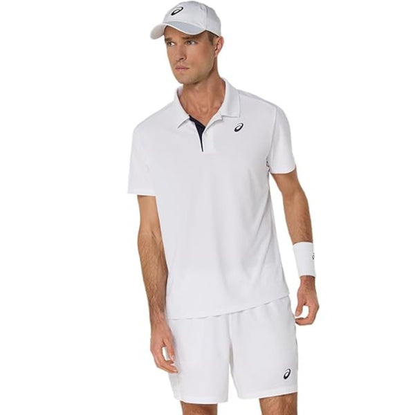 ASICS COURT POLO (M) – Brilliant White | Lightweight, Breathable & Quick-Dry Men’s Sports Polo for Training and Matches