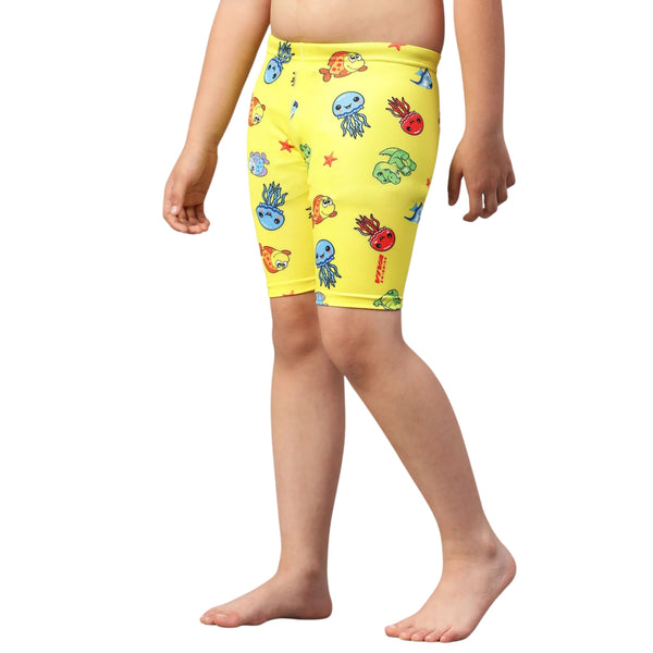 Viva Puffer 001 Kid’s Swimming Jammer, Yellow | Lightweight Swim Jammer with Stretch Fabric & Chlorine Resistance
