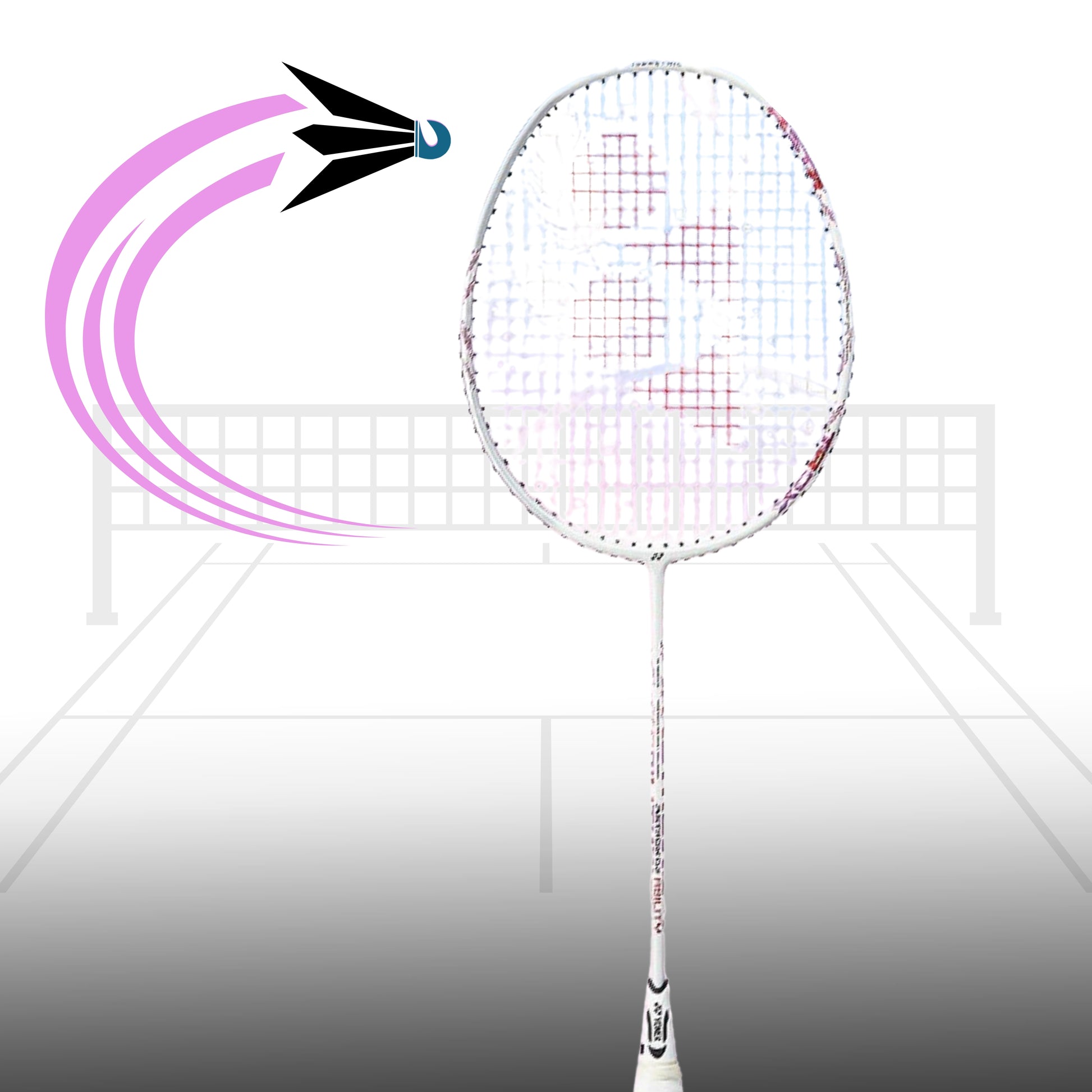 Yonex Astrox 02 Ability Strung Badminton Racquet – 4U4 (White/Pink) | Head-Heavy Power with Flexible Shaft & ISOMETRIC Frame - Best Price online Prokicksports.com