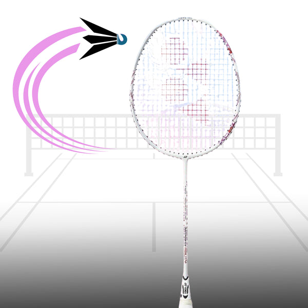 Yonex Astrox 02 Ability Strung Badminton Racquet – 4U4 (White/Pink) | Head-Heavy Power with Flexible Shaft & ISOMETRIC Frame