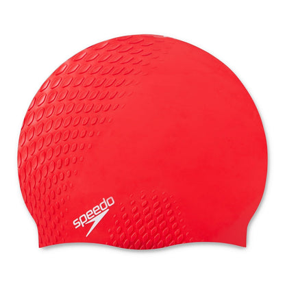 Speedo Bubble Active+ Silicone Swimming Cap – Adult | Bubble Texture Design, Snag-Free Fit, Chlorine Protection & Durable Stretch Comfort - Best Price online Prokicksports.com