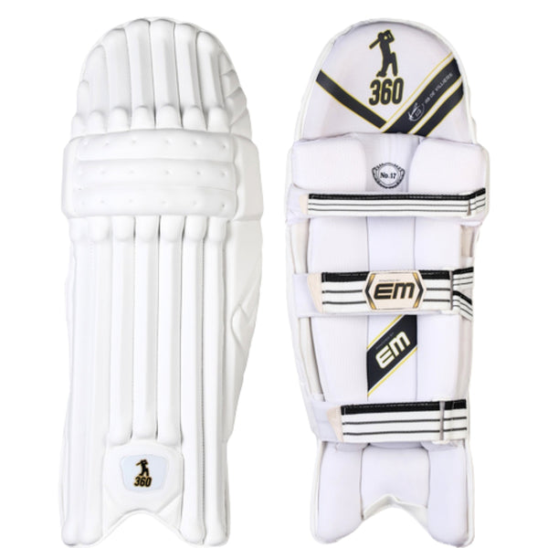 EM 360 Number 17 Cricket Batting Legguard Right Hand – ABD 360 No.17 Hi‑Density EVA Pads with Specialized Knee Socket