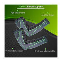Prokick FlexiFit Compression Elbow Support, 1 Pair - Best Price online Prokicksports.com