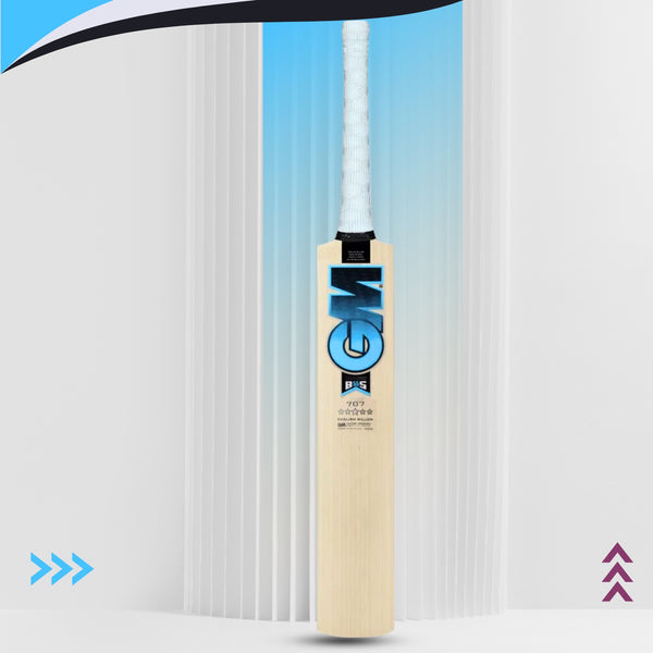 GM Diamond 707 English Willow Cricket Bat – Short Handle | Grade 2 Willow with Powerarc Profile & Dynamic Sweet Spot