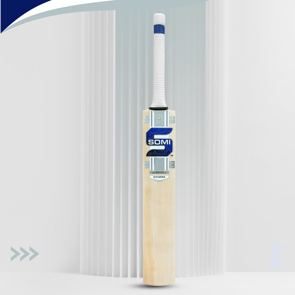 Somi Strom English Willow Cricket Bat – SH | Premium Grade Willow with Thick Edges, Powerful Sweet Spot & Sarawak Cane Handle