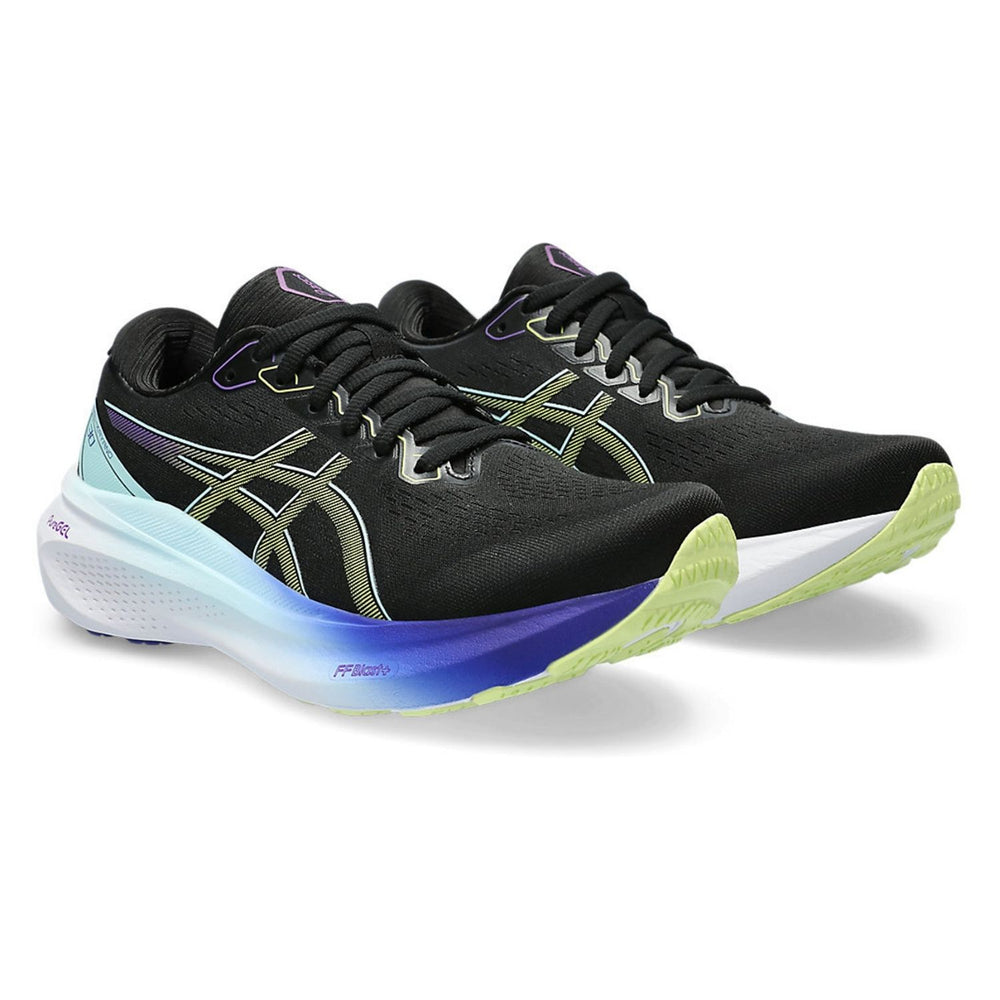 ASICS GEL-KAYANO 30 Women Running Shoes – Black/Glow Yellow, Stability Running Footwear with FF BLAST™ PLUS ECO Cushioning – UK 8 - Best Price online Prokicksports.com