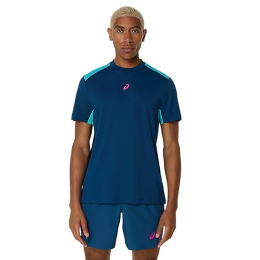 ASICS Padel Court SS Top Men T-Shirt Roundneck | Lightweight Breathable Sports Tee for Padel & Active Wear