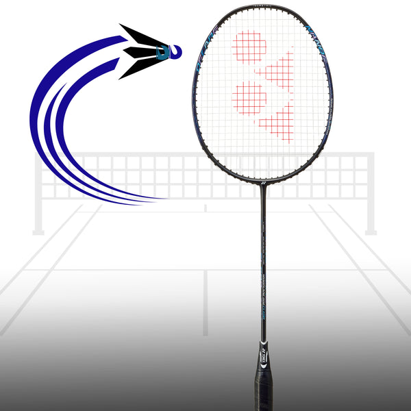 Yonex Nanoflare 002 Clear Strung Badminton Racquet – 4U4 (Black/Blue) | Head-Light Speed with Flexible Shaft & ISOMETRIC Frame