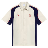 PUMA x RCB Woven Polo T-Shirt for Men | Premium Woven Fabric with Classic Collar, Button Placket & Official RCB Branding for Smart Casual Style - Best Price online Prokicksports.com