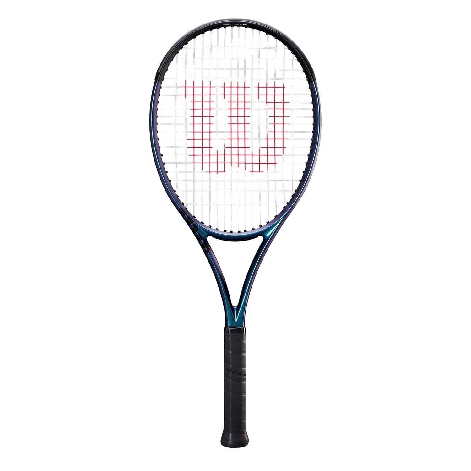 Wilson WR108311U3 Ultra 100 V4 Unstrung Tennis Racquet (L3: 4 3/8) – 300 Grams | 100 sq.in Head, 16x19 String Pattern, FORTYFIVE° Tech, Sweet Spot Channel | Power, Spin & Control for All-Court Play - Best Price online Prokicksports.com