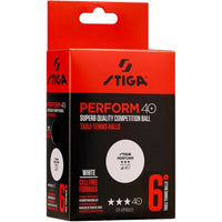 STIGA Perform 3-Star 40+ Table Tennis Balls – Pack of 6 (White) | ITTF Approved - Best Price online Prokicksports.com