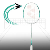 Yonex Nanoflare 001 Feel Strung Badminton Racquet – 5U4 (White/Mint) | Head-Light Speed Racquet with Hi-Flex Shaft & ISOMETRIC Frame - Best Price online Prokicksports.com