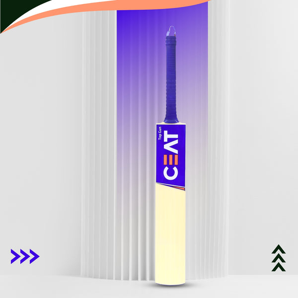 CEAT Top Gun English Willow Cricket Bat - SH | Premium Grade Willow with Thick Edges, Mid Sweet Spot & Professional Power