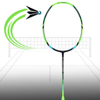 Li-Ning G-Force 8200 Extra Strong Strung Badminton Racquet (3U G6) | Head-Heavy Carbon Graphite Frame with Dynamic Optimum Frame & 35 lbs Tension (Black/Lime Green) - Best Price online Prokicksports.com