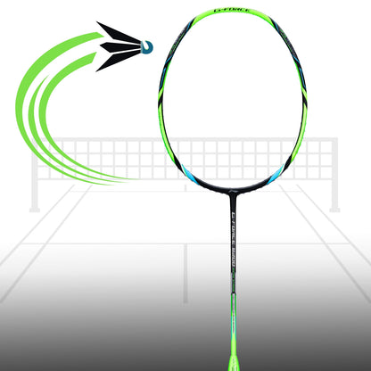 Li-Ning G-Force 8200 Extra Strong Strung Badminton Racquet (3U G6) | Head-Heavy Carbon Graphite Frame with Dynamic Optimum Frame & 35 lbs Tension (Black/Lime Green) - Best Price online Prokicksports.com
