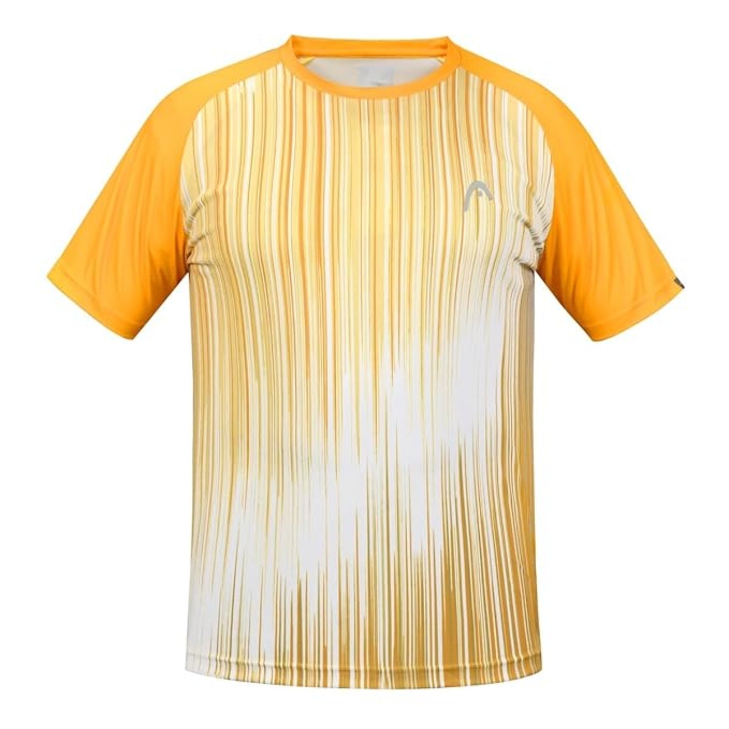 HEAD HCD-382 Round Neck T-Shirt, Orange/White | Lightweight Performance Tee with Moisture-Wicking Fabric & Sporty Design - Best Price online Prokicksports.com