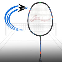Li-Ning AX Force Kids Strung Badminton Racquet – Black/Blue (G6) | Lightweight Junior Racquet with Flexible Shaft & Durable Build - Best Price online Prokicksports.com