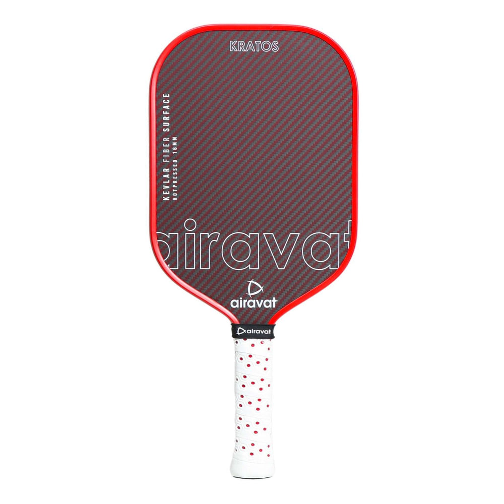 Airavat Kratos 7413 Pickleball Paddle | Power-Oriented Design | Carbon Fiber Face | Polymer Core | USAPA Approved | Lightweight | Bold Red Finish