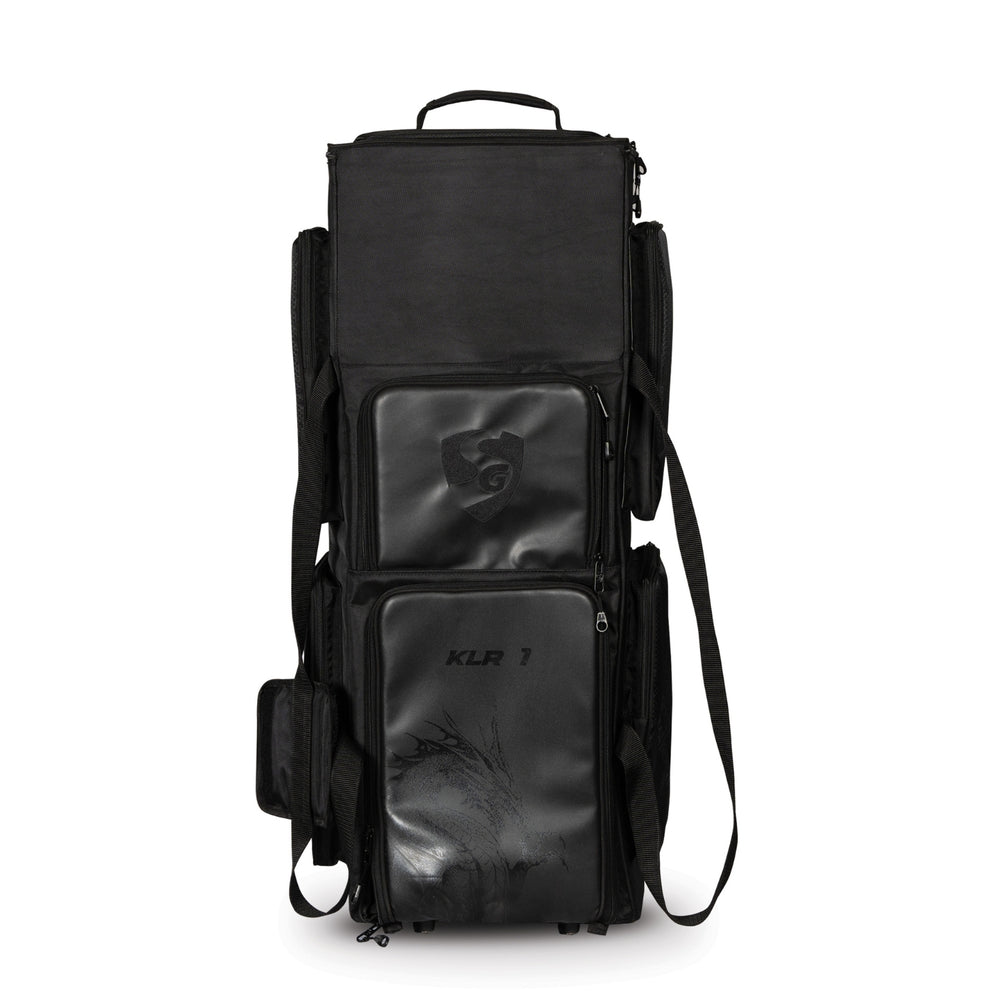 SG KLR Trunk Wheelie Cricket Kit Bag Large | Trolley Style Cricket Gear Bag with Wheels & Pull Handle | Heavy Duty Travel Kit Bag – Black