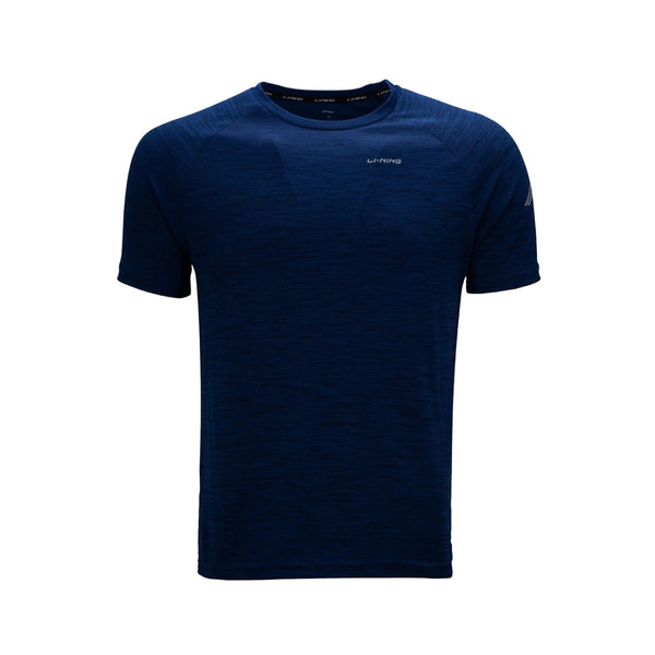 Li-Ning ATST707-3 Men’s Round Neck Badminton T-Shirt, Navy | Lightweight Quick-Dry Sports Tee with Breathable Comfort