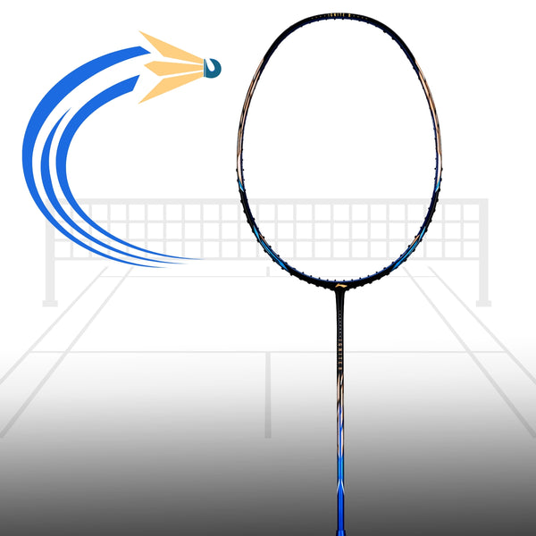 Li-Ning Ignite 8 Unstrung Badminton Racquet 5U6 | Head-Heavy Carbon Fibre Frame with AeroTec Beam & TB Nano Technology for Attacking Play