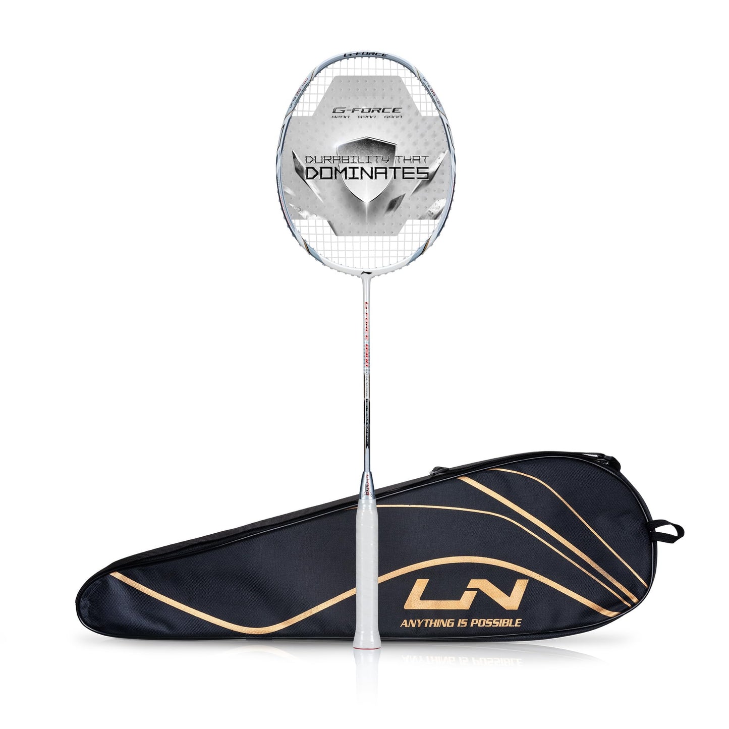 Li-ning G-Force 8900 Extra Strong Strung Badminton Racquet with Full Cover | 3U | BWF Approved Training &amp; Match Racquet