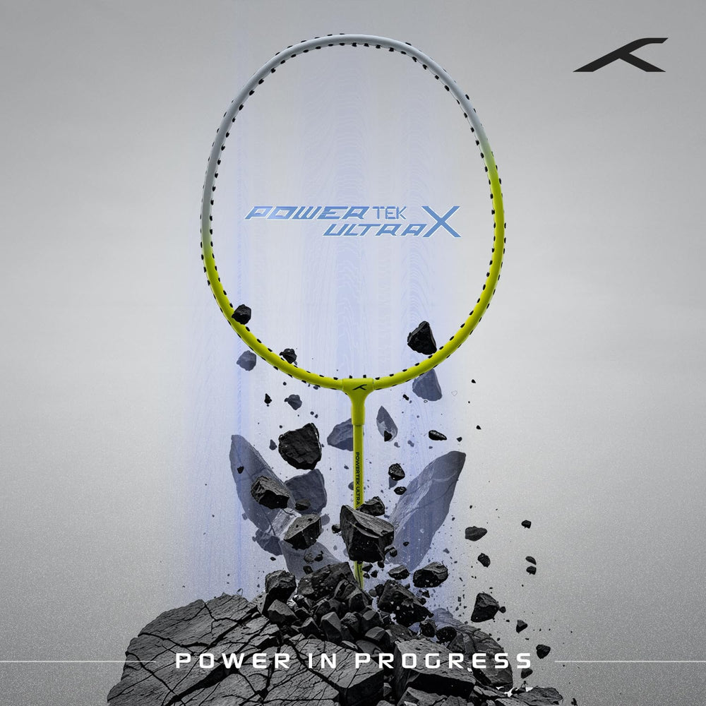 Hundred Powertek Ultra X Strung Badminton Set (2 Racquets) | Lightweight Aluminium Frame with Head-Heavy Balance, Full Cover | Beginner Friendly Combo Kit - Best Price online Prokicksports.com