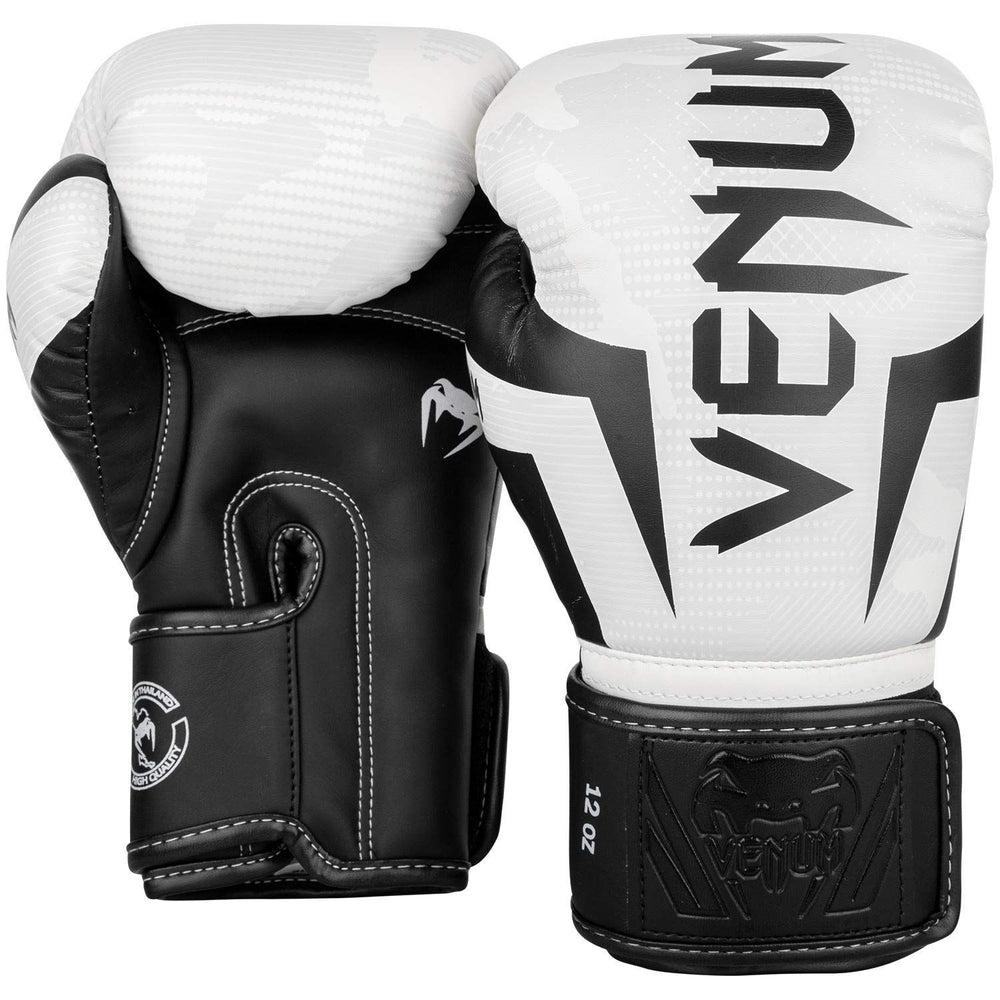 Venum Elite Boxing Gloves | Premium Synthetic Leather | Triple-Density Foam | Anatomical Grip | Hook & Loop Closure | Training/Sparring (10oz-18oz) - Best Price online Prokicksports.com